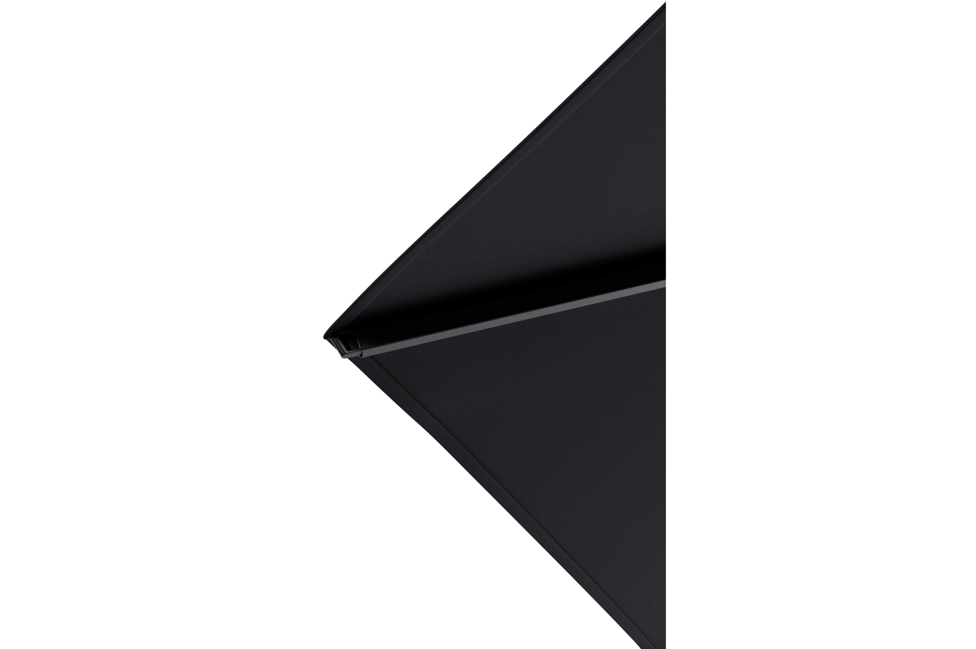 Solino staanparasol in zwart aluminium met zwart all weather sunbrella® premium parasoldoek - Dia. 400 cm (zonder voet)