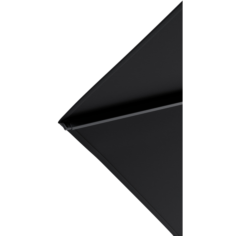 Solino staanparasol in zwart aluminium met zwart all weather sunbrella® premium parasoldoek - Dia. 400 cm (zonder voet)