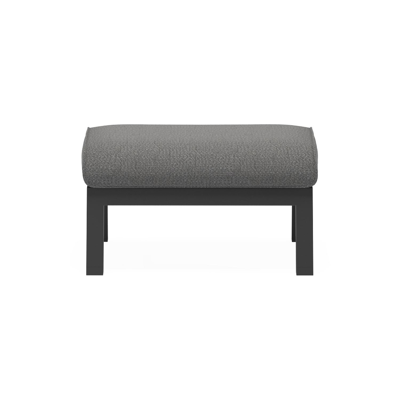 Zen'so poef in zwart aluminium met savane tornado all weather sunbrella® luxe kussen