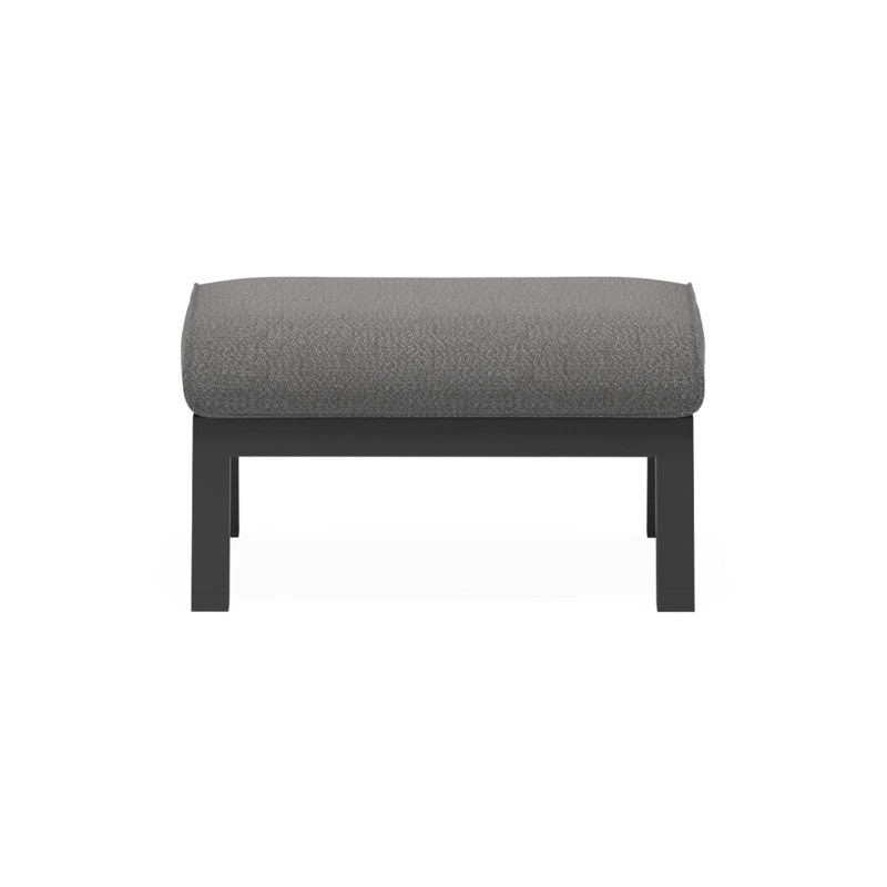 Zen'so poef in zwart aluminium met savane tornado all weather sunbrella® luxe kussen