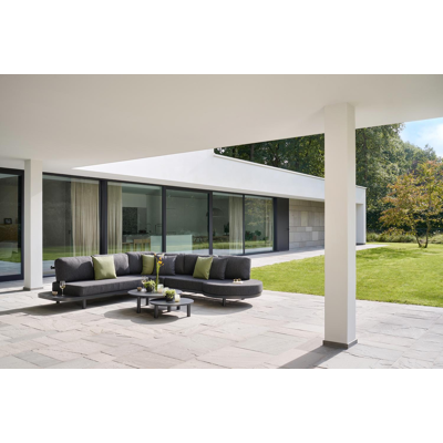 Lindo loungetafels in zwart aluminium - Dia. 85 x H 27 cm, 65 x H 21 cm