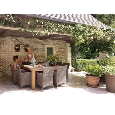 Monta tuinstoel bruin - wicker en polyester