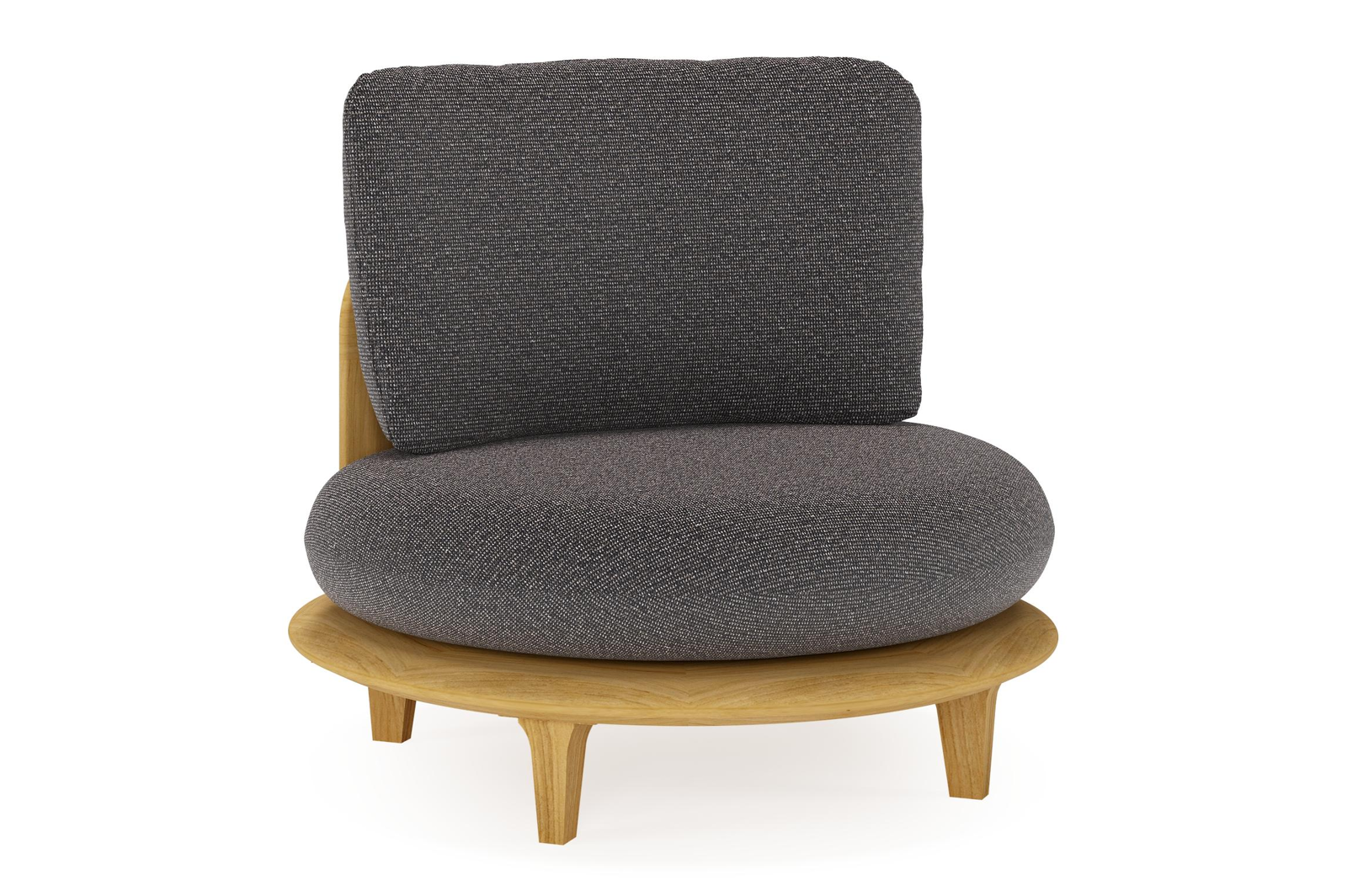 Bomero loungestoel in teak met firenze tunder all weather solica kussen