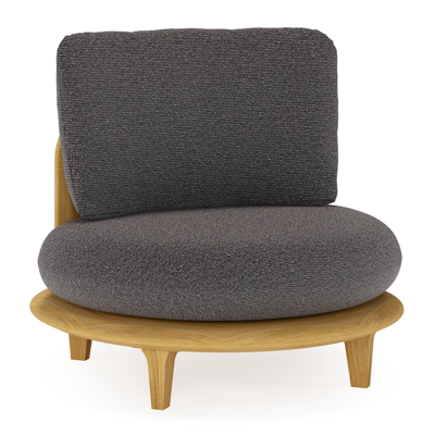 Bomero loungestoel in teak met firenze tunder all weather solica kussen