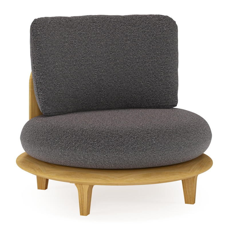 Bomero loungestoel in teak met firenze tunder all weather solica kussen