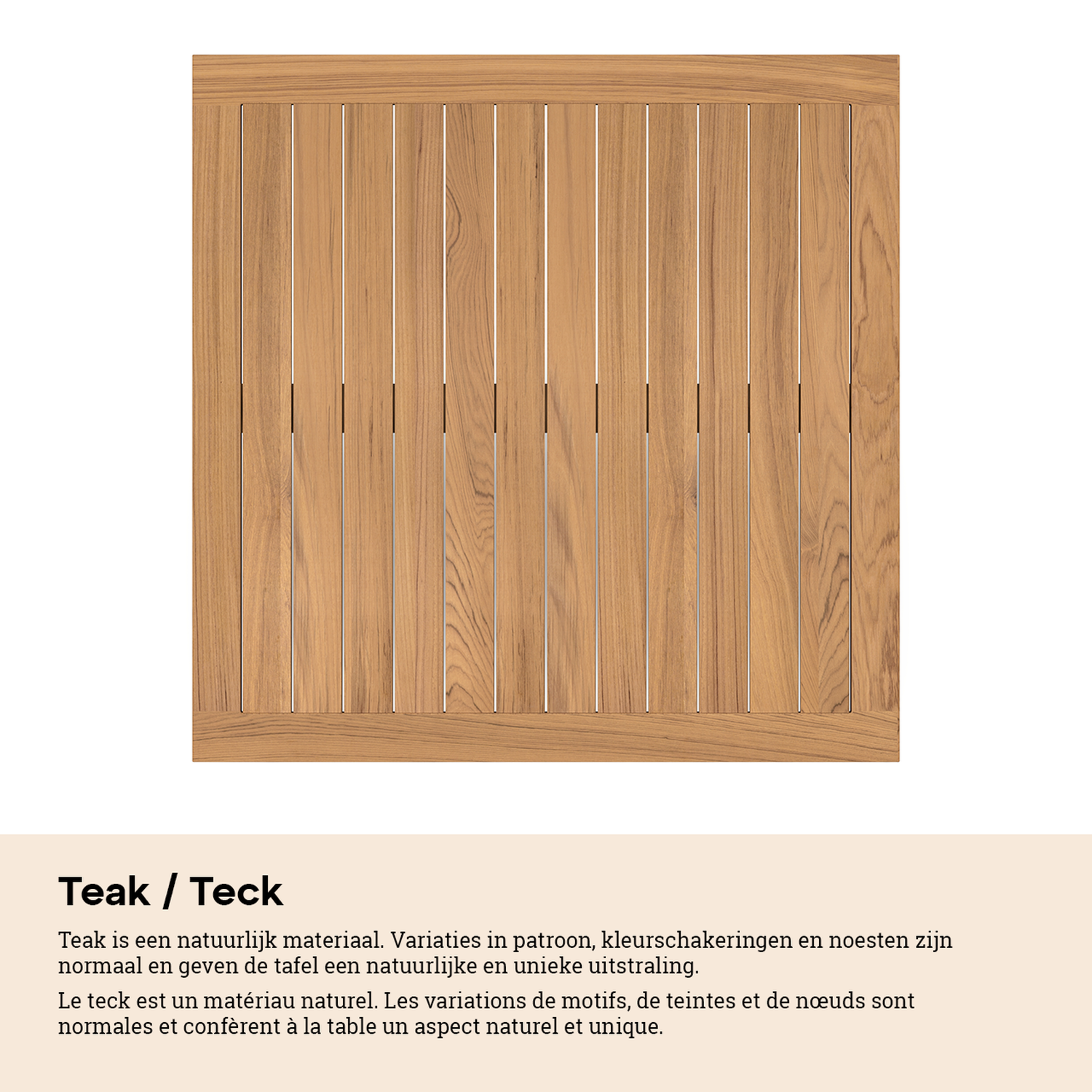Pamplona tuintafel rond in zwart aluminium en teak Naturel - Dia. 140 x H 72 cm