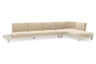 Chaise longue links + 3-zit