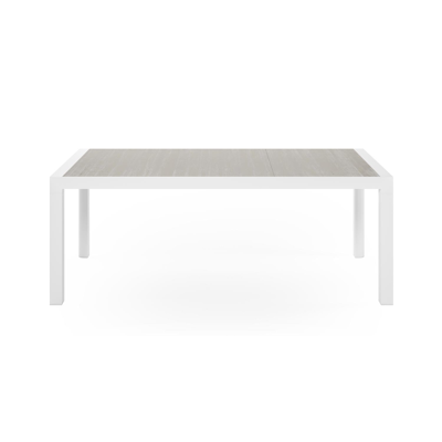 Madura tuinset in wit aluminium en grijs keramische tegels tafelblad met 8 stapelbare Bareto tuinstoelen