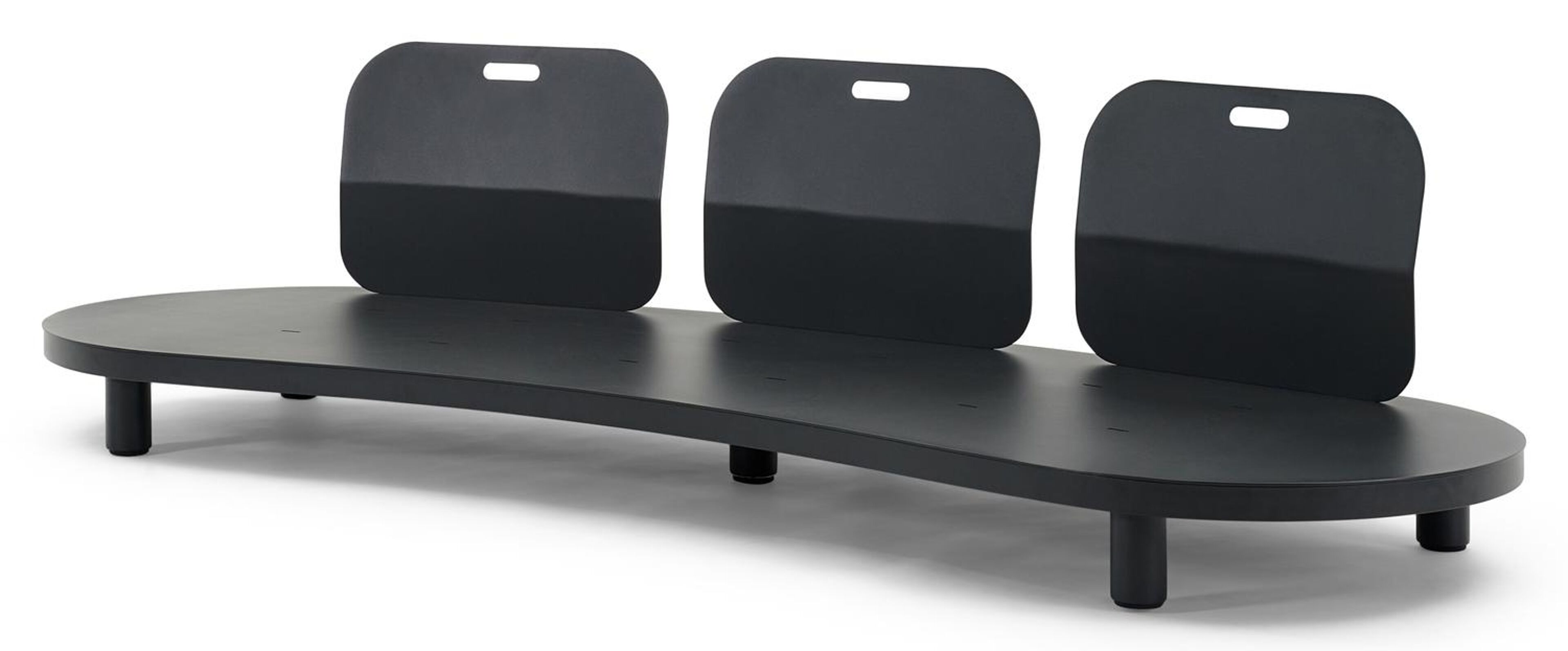 Donato organische loungebank 3-zit in zwart aluminium met marbella beige all weather Casettica kussen