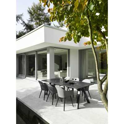 Tafelblad in volkeramiek - Nero Marquina - L 240  x B 100 cm