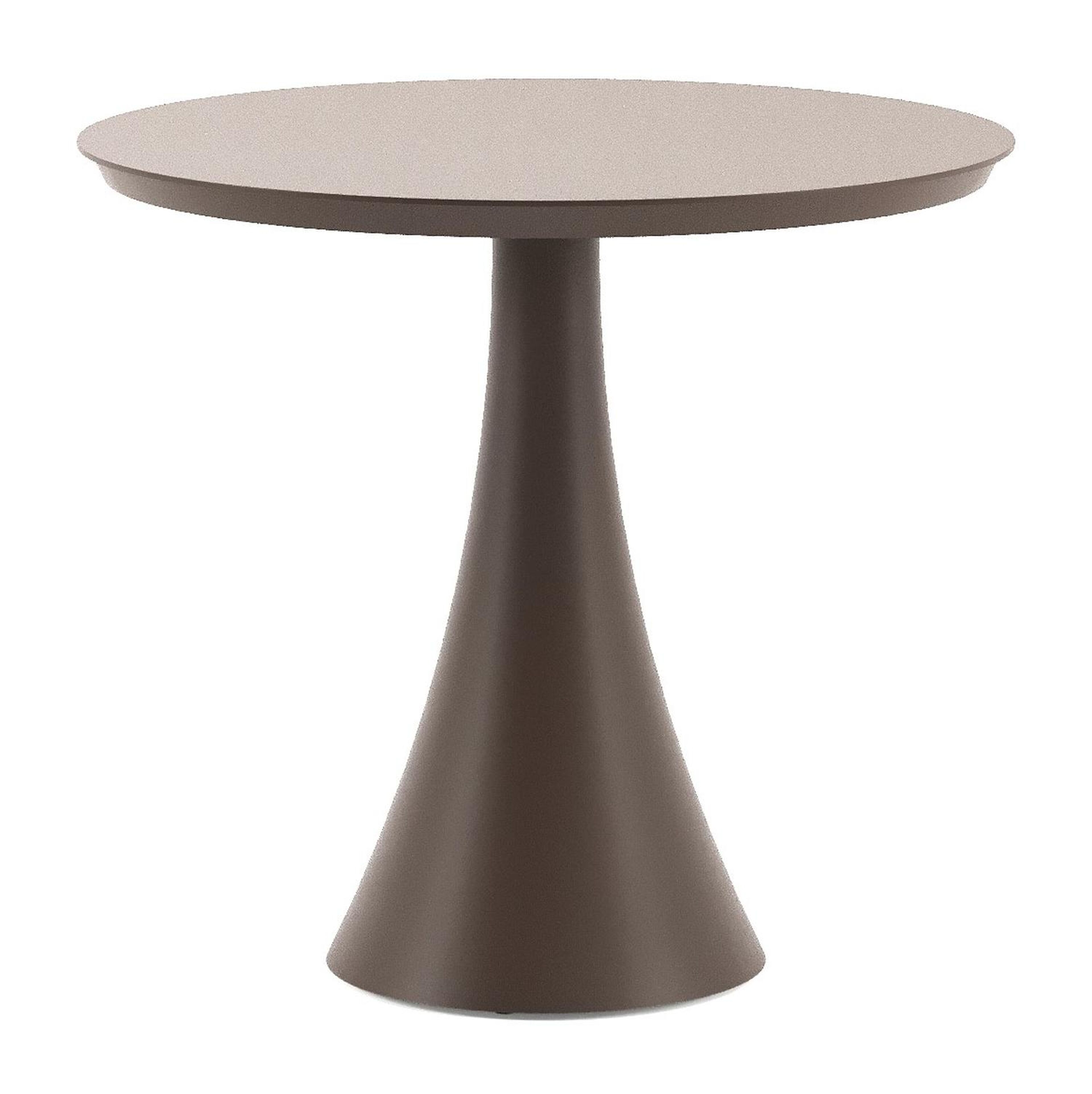 Fano tuintafel in taupe aluminium - Dia. 85 cm