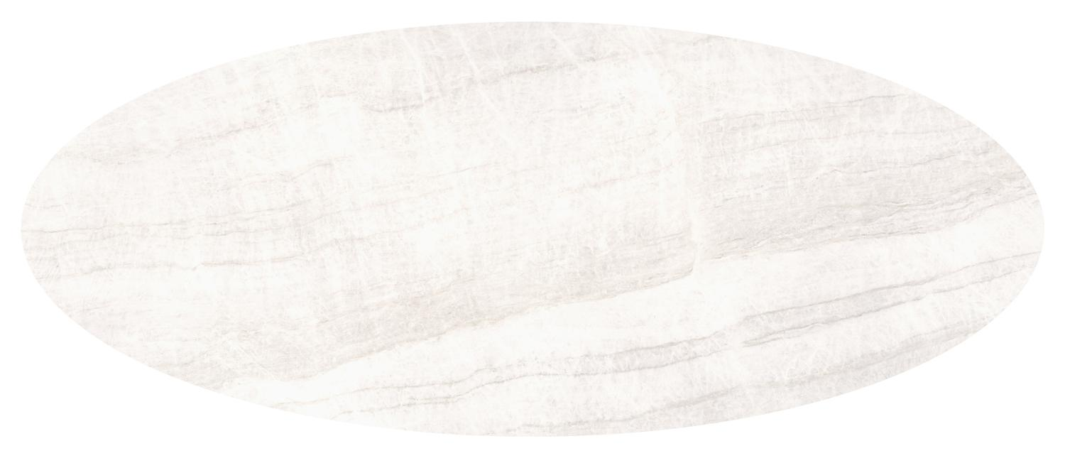 Amico tuintafel ovaal in beige aluminium en volkeramiek Taj Mahal - L 320 x B 130 x H 73.5 cm