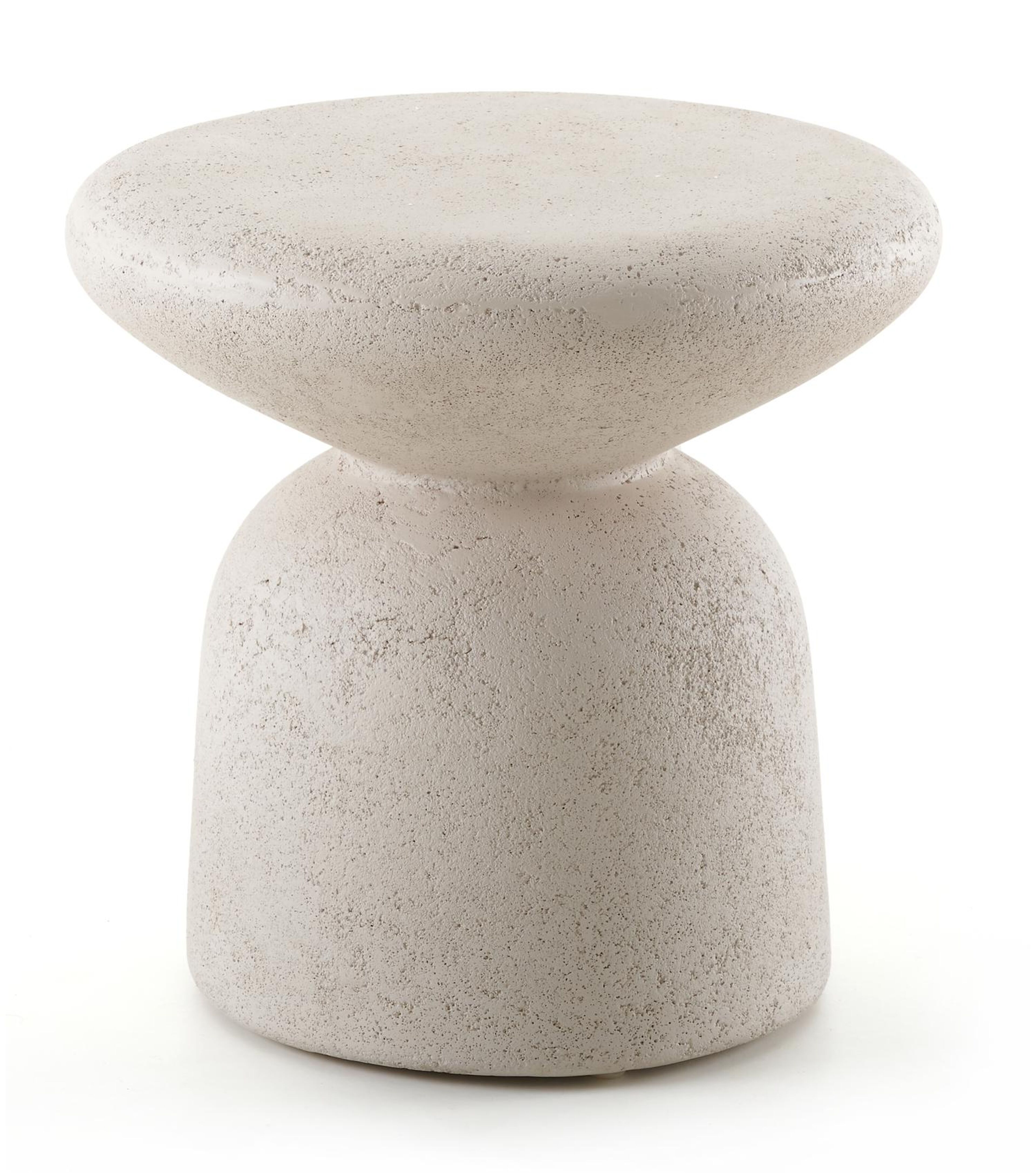 Table d'appoint Globo en béton beige beige - Diam. 40 x Haut. 40 cm