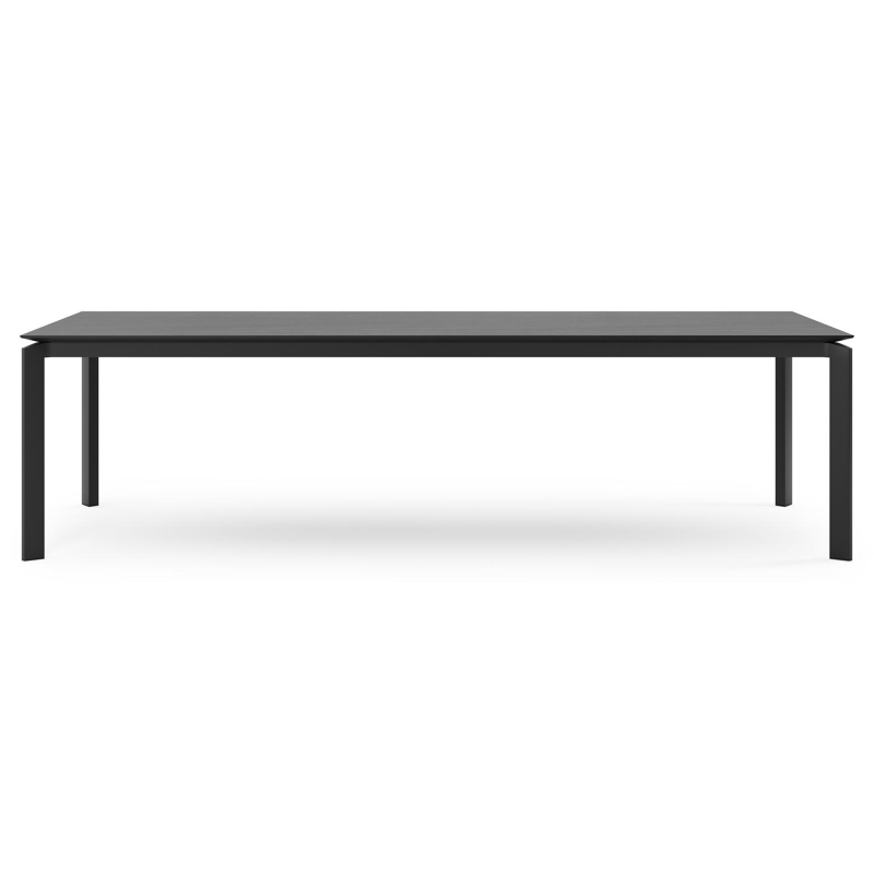 Cirello tuintafel in zwart aluminium en volkeramiek basalt black - L 280 x B 110 x H 75 cm