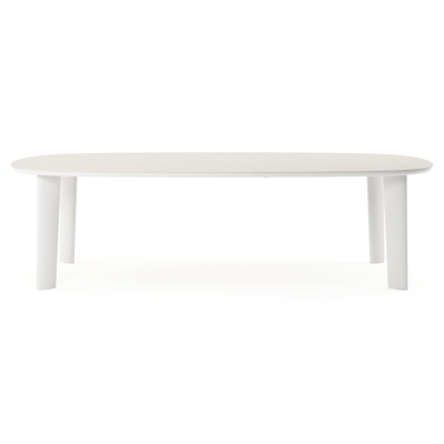 Amico tuintafel bombo xl in wit aluminium en volkeramiek Shilin - L 270 x B 148 x H 73.5 cm