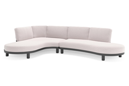 Chaise longue rechts + 2-zit organisch