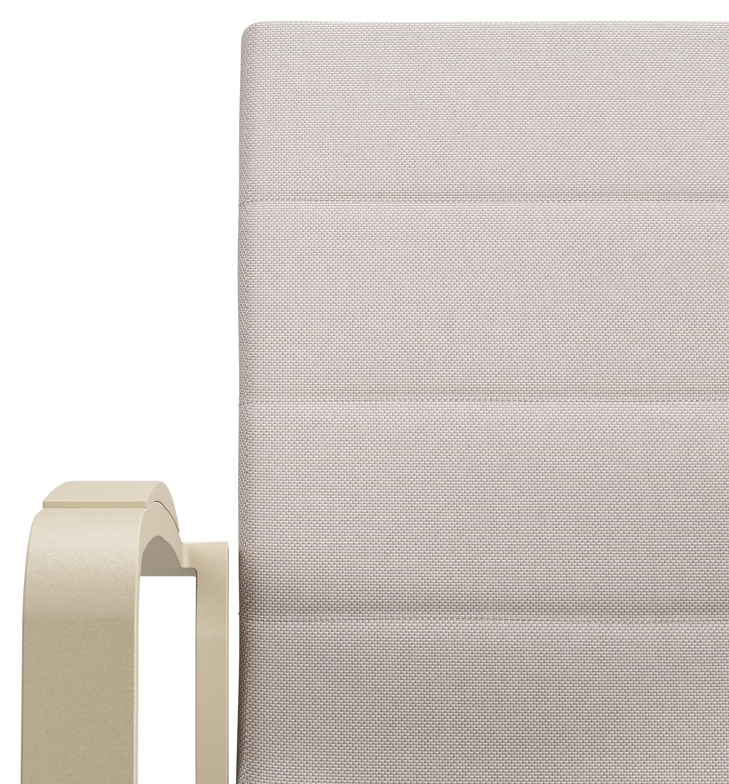 Chaise de jardin empilable Lioni en aluminium beige et textilène double beige 