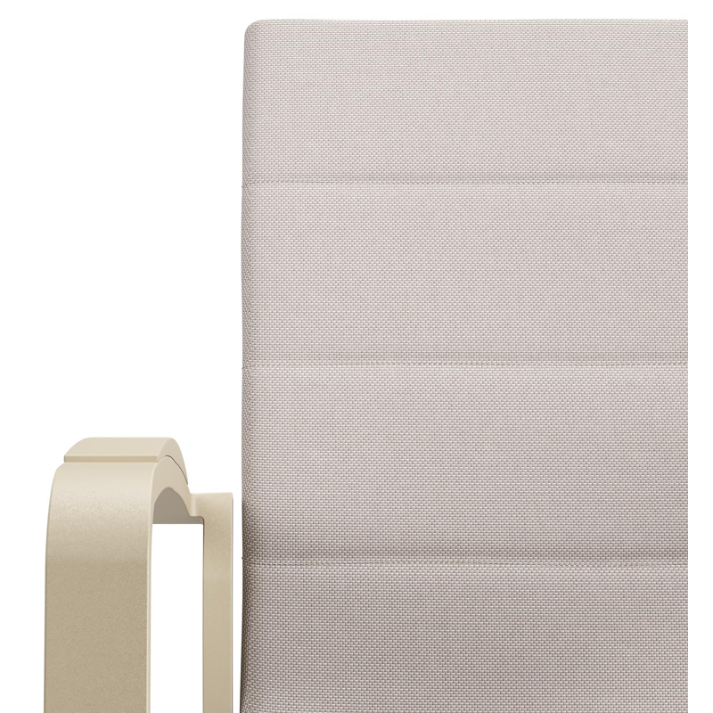 Lioni stapelbare tuinstoel in beige aluminium en beige dubbele luxe textilene