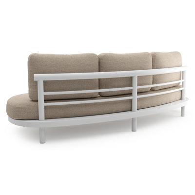Lindo loungeset in wit aluminium met rustic weather+ softtouch kussens en loungetafel