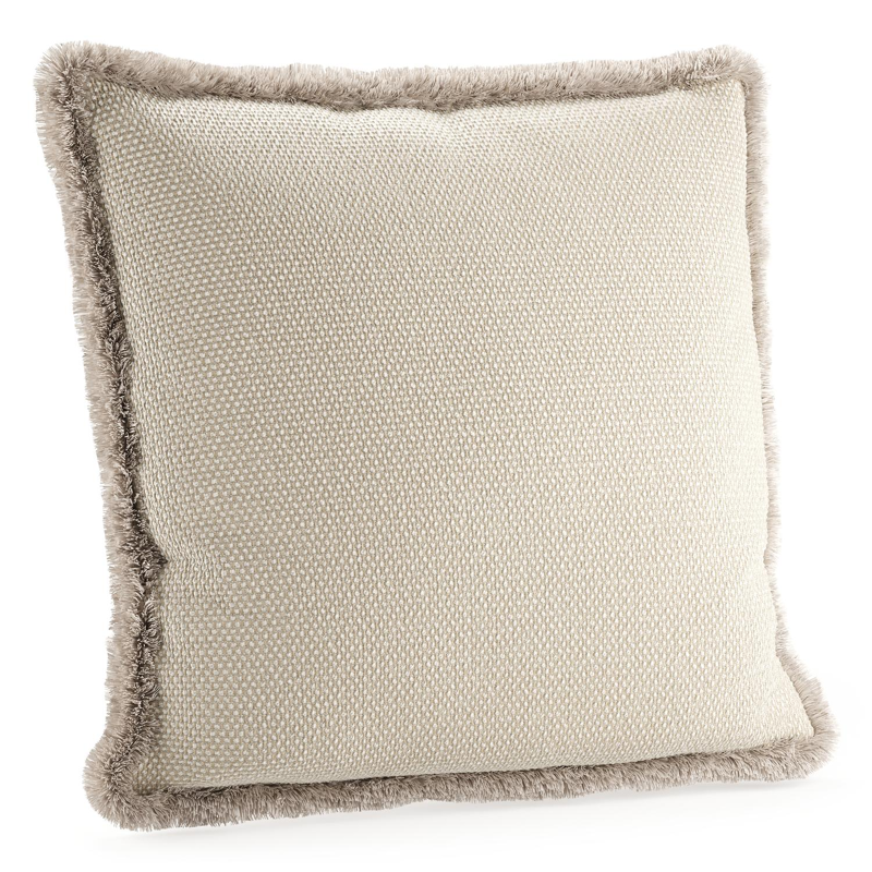 Sierkussen met franjes 55 x 55 cm in all weather cosytica althea offwhite
