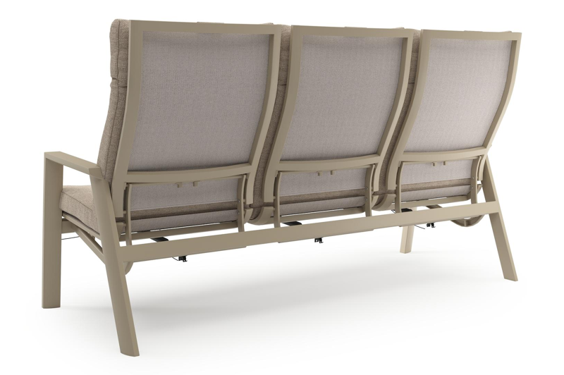 Prato loungebank in beige aluminium met rustic weather+ softtouch kussen