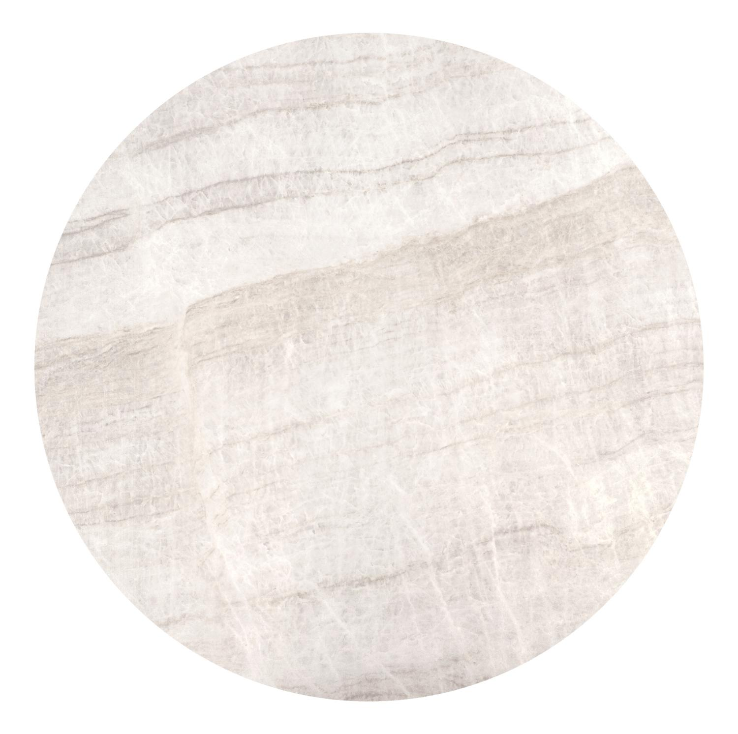 Fano tuintafel rond in beige aluminium en volkeramiek Taj Mahal - Dia. 148 x H 74 cm