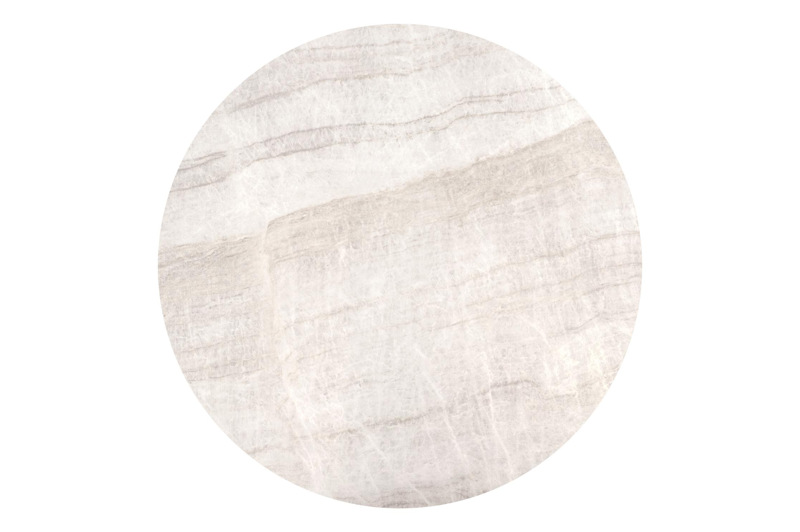 Fano tuintafel rond in beige aluminium en volkeramiek Taj Mahal - Dia. 148 x H 74 cm