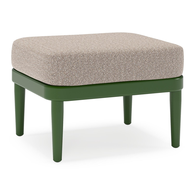 Pouf Orso en aluminium vert et coussins en all weather sunbrella® luxe Wander Manioc