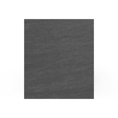 Como loungetafel rechthoekig in wit aluminium en volkeramiek Basalt Black - L 70 x B 80 x H 20 cm