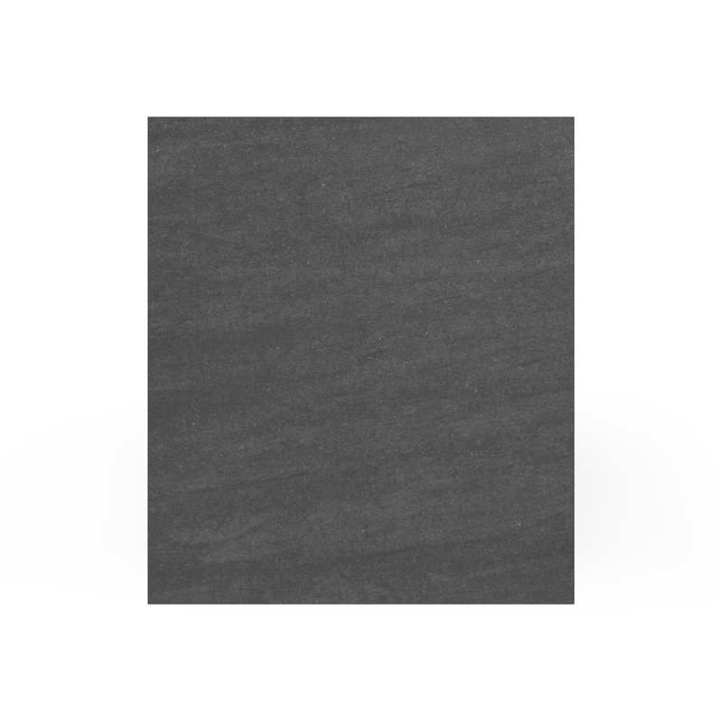 Como loungetafel rechthoekig in wit aluminium en volkeramiek Basalt Black - L 70 x B 80 x H 20 cm