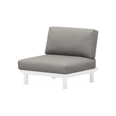 Fauteuil de jardin Fano en aluminium blanc et coussins Weather+ Softtouch