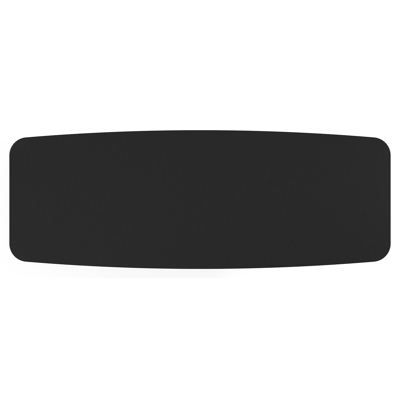 Table de jardin Lacrima forme de bateau en aluminium beige et céramique pleine Nero Black - Lg. 315 x Lrg. 115 x Haut. 73 cm