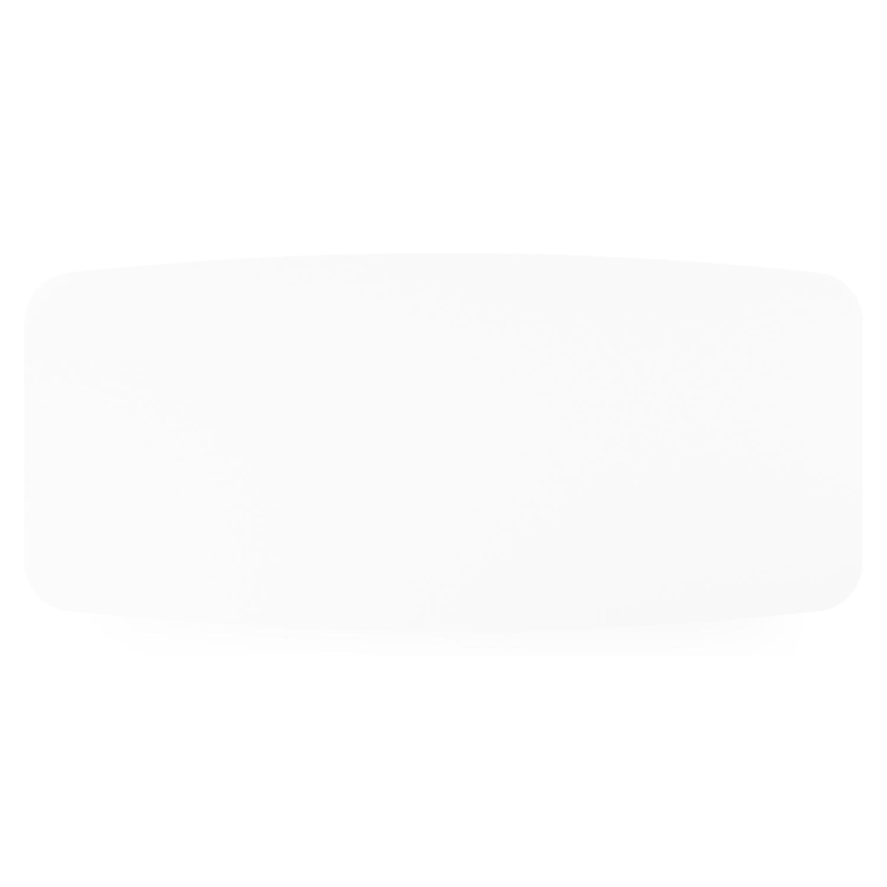 Pagino tuintafel bootvorm in zwart aluminium en volkeramiek Arctic White - L 255 x B 115 x H 73 cm