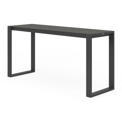Verato tuintafel in zwart aluminium en volkeramiek black obsession - L 220 x B 70 x H 106 cm