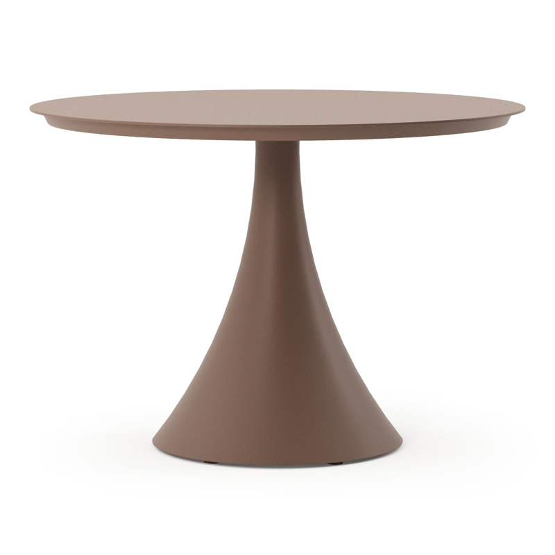 Fano tuintafel in taupe aluminium - Dia. 110 cm