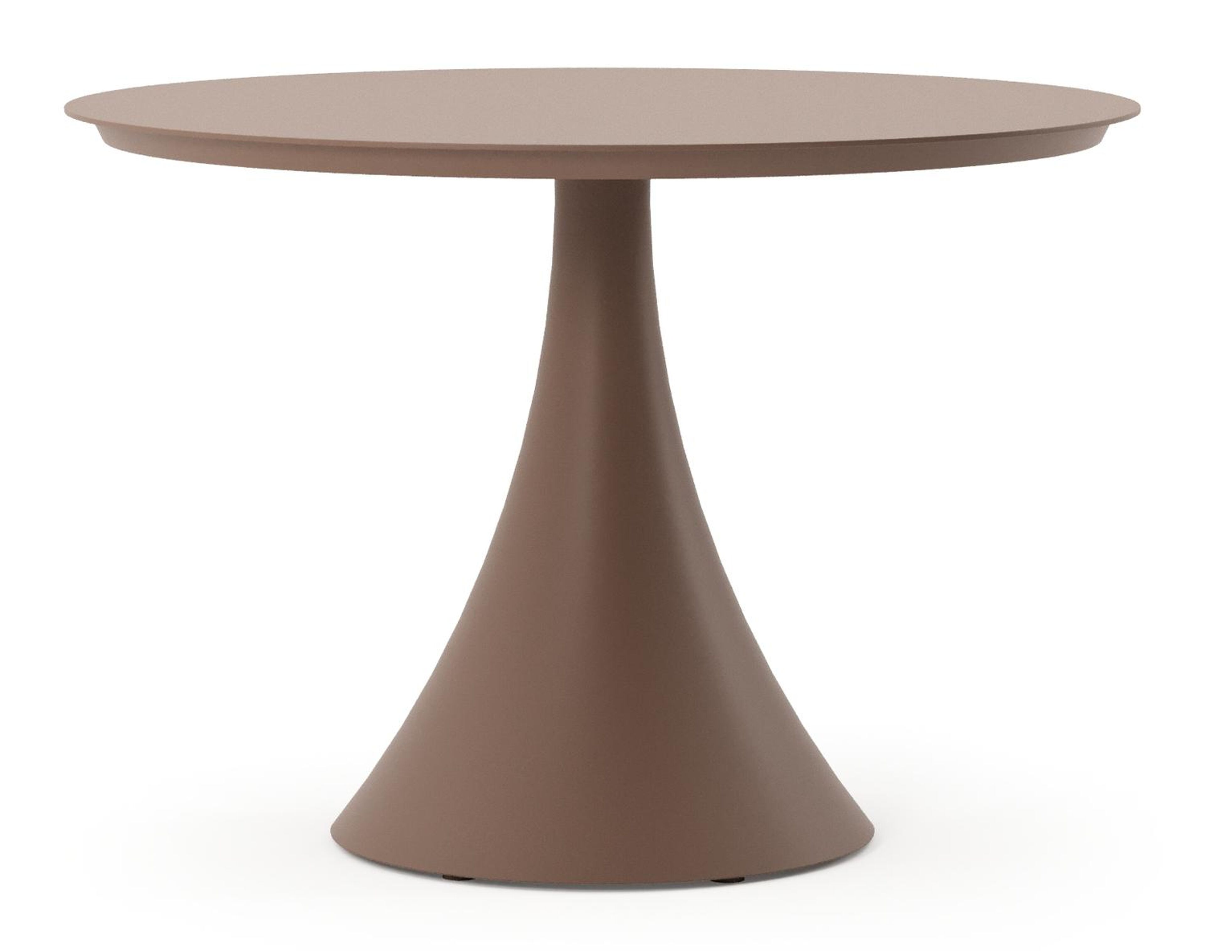 Fano tuintafel in taupe aluminium - Dia. 110 cm