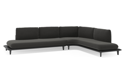 Chaise longue links + 2-zit