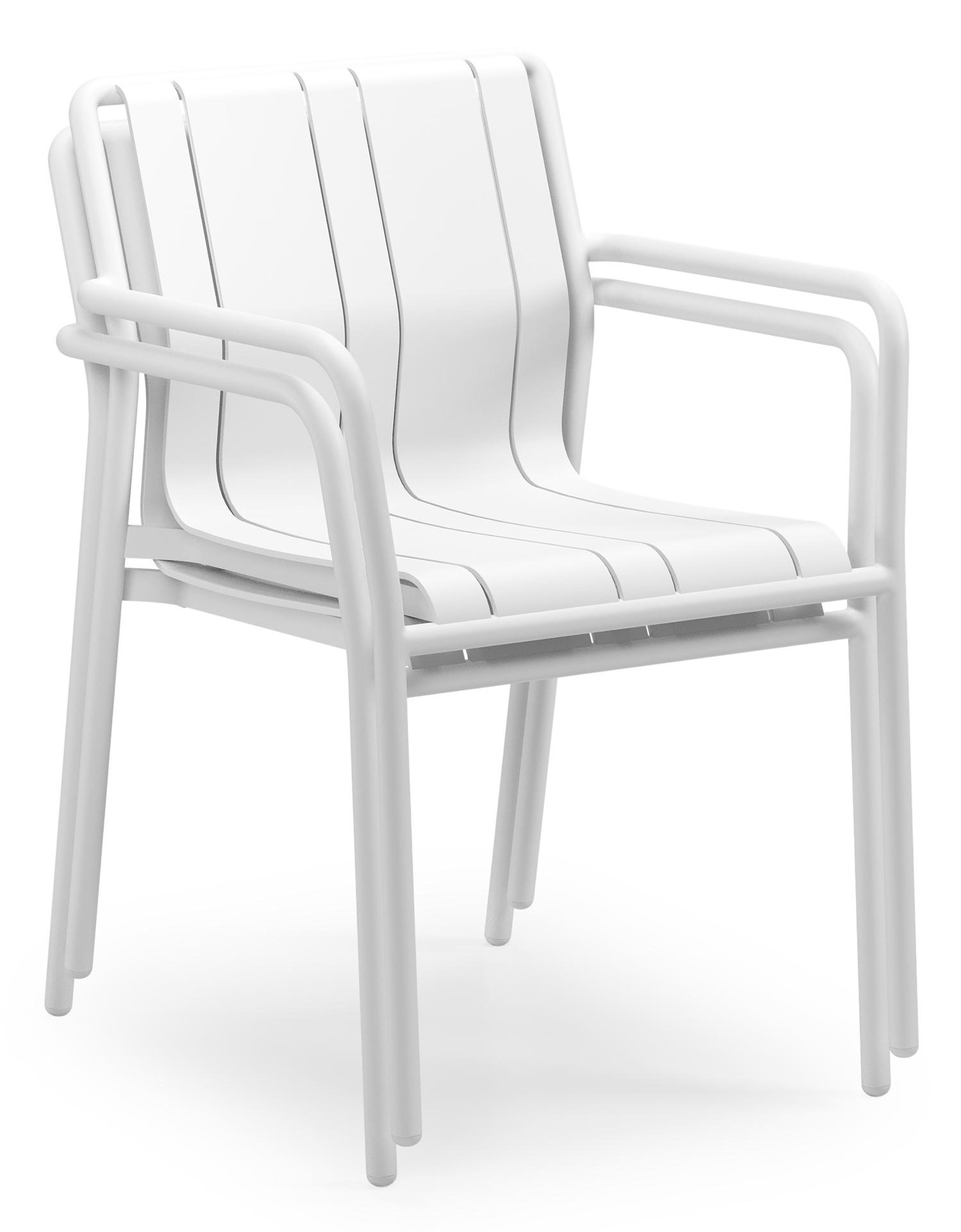 Bolito tuinstoel in wit aluminium