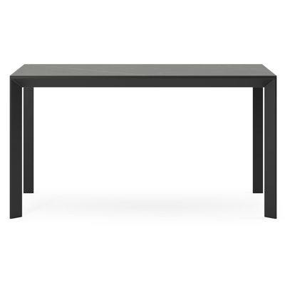 Malito tuintafel in zwart aluminium en volkeramiek calatorao - L 140 x B 80 x H 75 cm