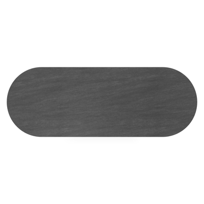 Donato tuintafel in zwart aluminium en volkeramiek basalt black - L 300 x B 110 x H 74 cm