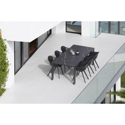 Tafelblad in volkeramiek - Nero Marquina - L 240  x B 100 cm