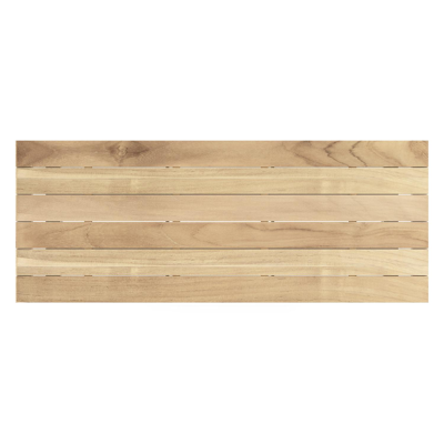 Cesano tuintafel rechthoekig in wit aluminium en teak - L 280 x B 110 x H 75 cm