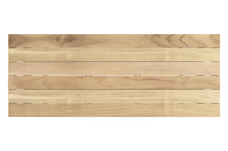 Cesano tuintafel rechthoekig in wit aluminium en teak - L 280 x B 110 x H 75 cm