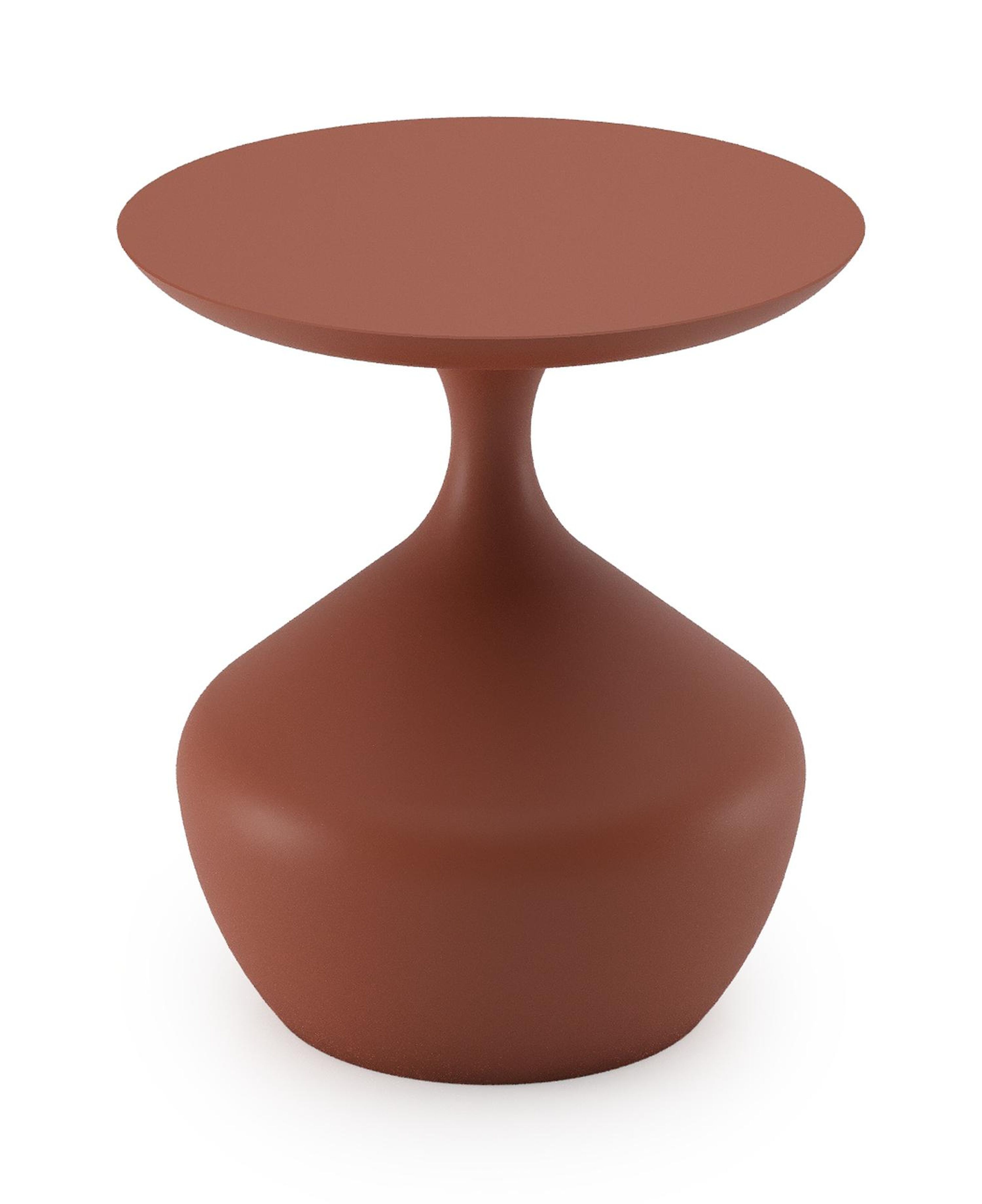 Bomero bijzettafel in roestbruin aluminium - Dia. 48 x - Dia. 48 x H 51 cm