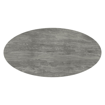 Fano tuintafel in wit aluminium en volkeramiek aspen grey - L 240 x B 135 x H 75 cm