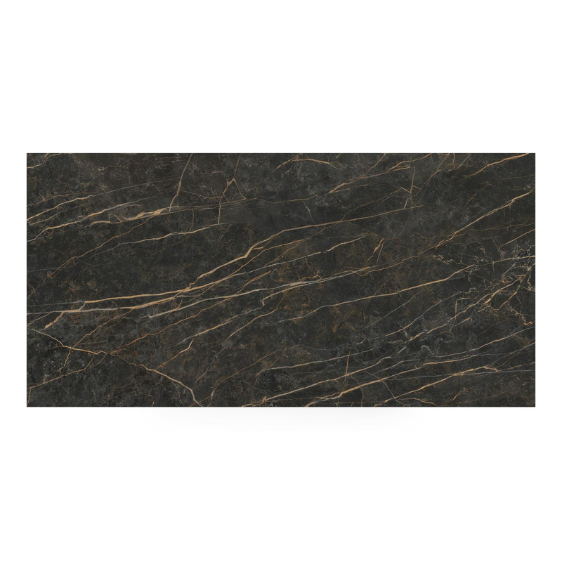 Table de jardin Nano rectangulaire en aluminium blanc et céramique pleine Black Obsession - Lg. 200 x Lrg. 100 x Haut. 75 cm