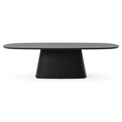 Amico tuintafel bombo xl in zwart aluminium en volkeramiek Basalt Black - L 270 x B 148 x H 73.5 cm