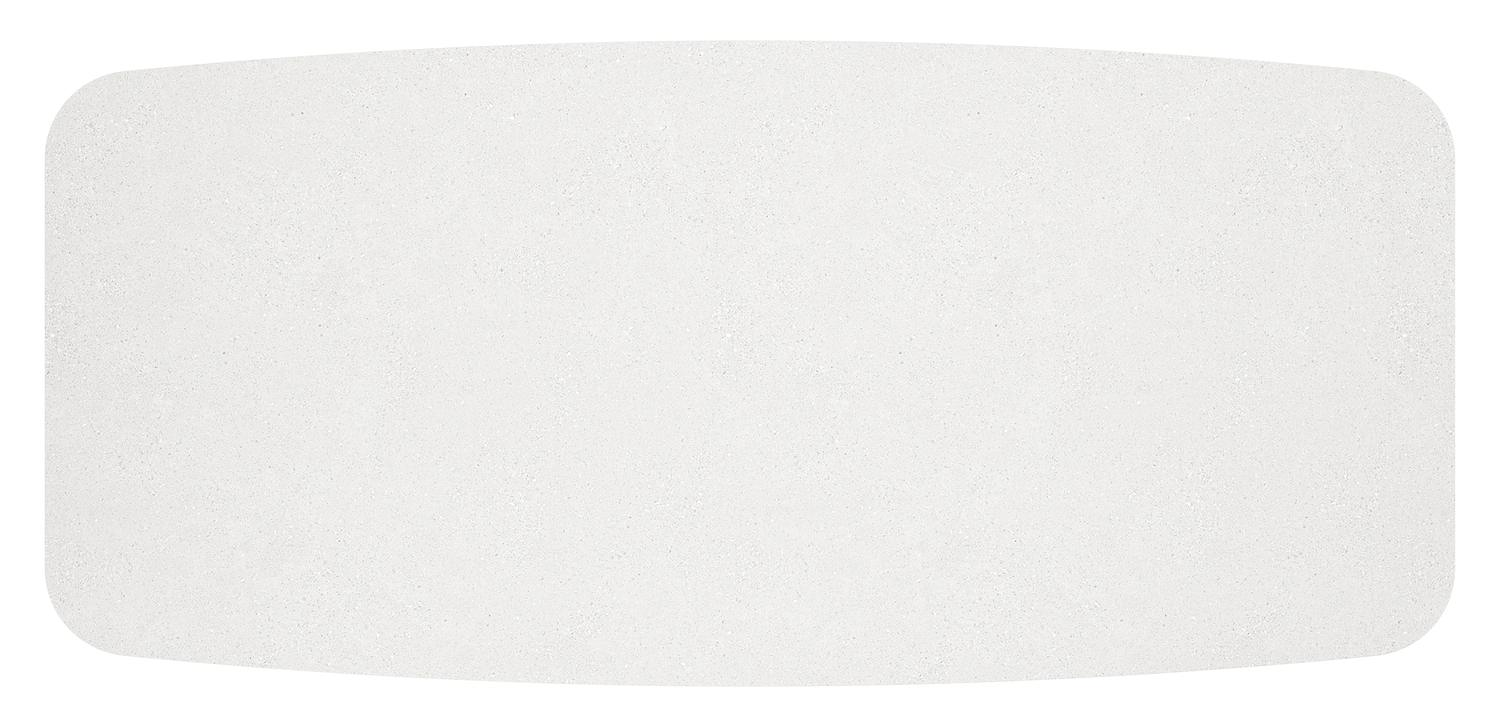 Mosa bootvormige tuinset in wit aluminium en sintered stone topo minerale met 6 Amalfi tuinstoelen