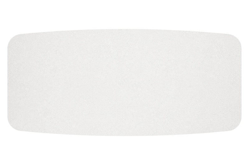 Mosa bootvormige tuinset in wit aluminium en sintered stone topo minerale met 6 Amalfi tuinstoelen