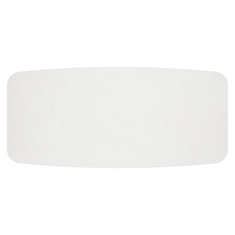 Mosa tuintafel bootvorm in wit aluminium en sintered stone Topo minerale - L 240 x B 110 x H 74 cm